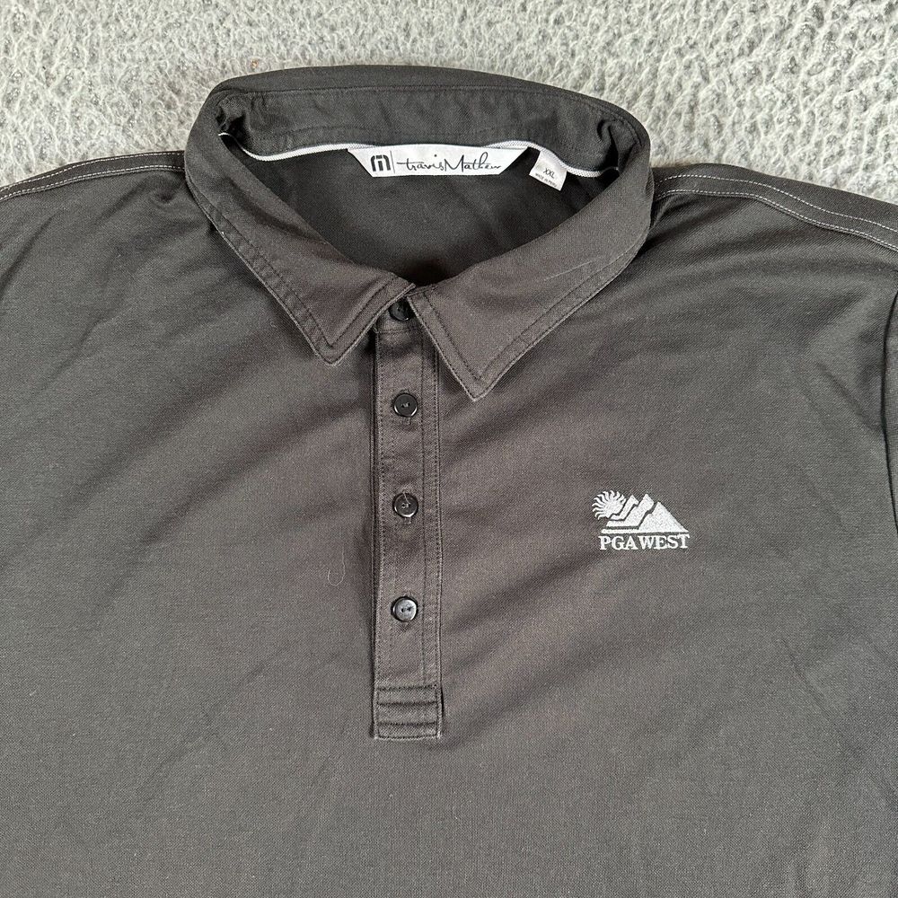 Travis Mathew Shirt‎ Men's XXL Black Golf Polo Activewear PGA West